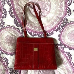 Liz Claiborne Faux Leather Red Handbag